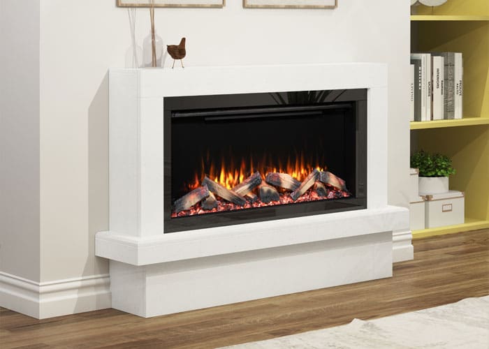 Hickory Electric Fireplace Suite