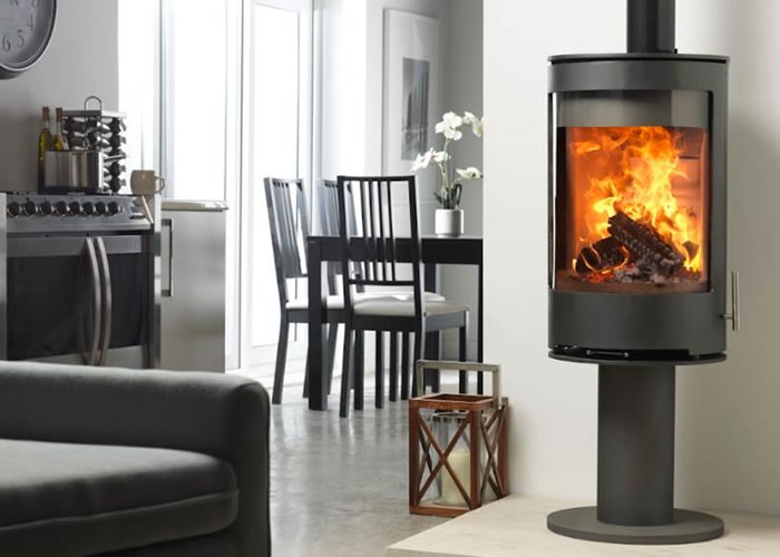 Charlton & Jenrick Purevision PVR Cylinder Stove on high pedestal