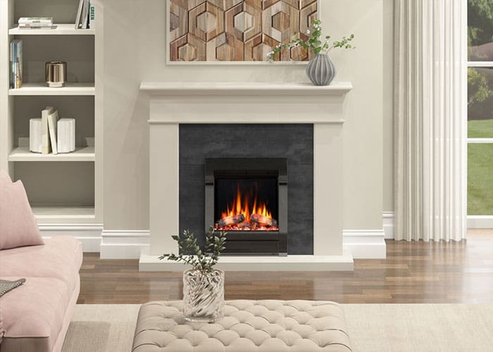 Diamond Walnut Electric Fireplace Suite